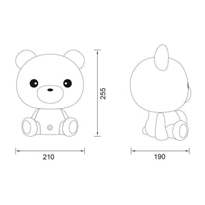 LÚZETE - LAMPADA DA TAVOLO LED 3W 3000K RGB ORSETTO ROSA