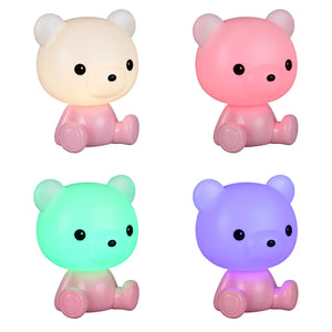 LÚZETE - LAMPADA DA TAVOLO LED 3W 3000K RGB ORSETTO ROSA