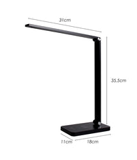Trade Shop - Lampada Da Tavolo Led Da Scrivania Con Ricarica Wireless Per Cellulari Xc-2681 -