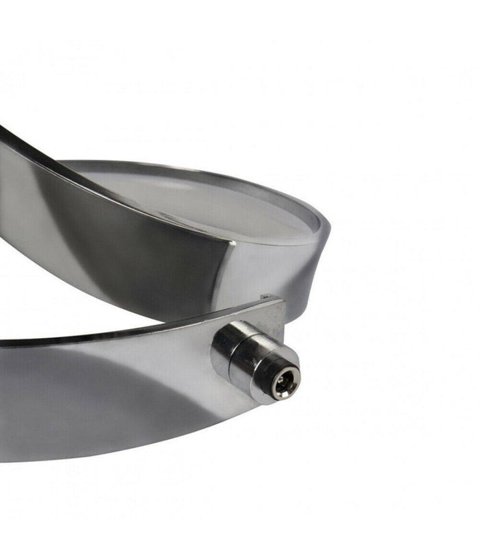 Lampada Da Tavolo Led Moderna A Spirale Curva 12w Luce Comodino Argento Abatjour         