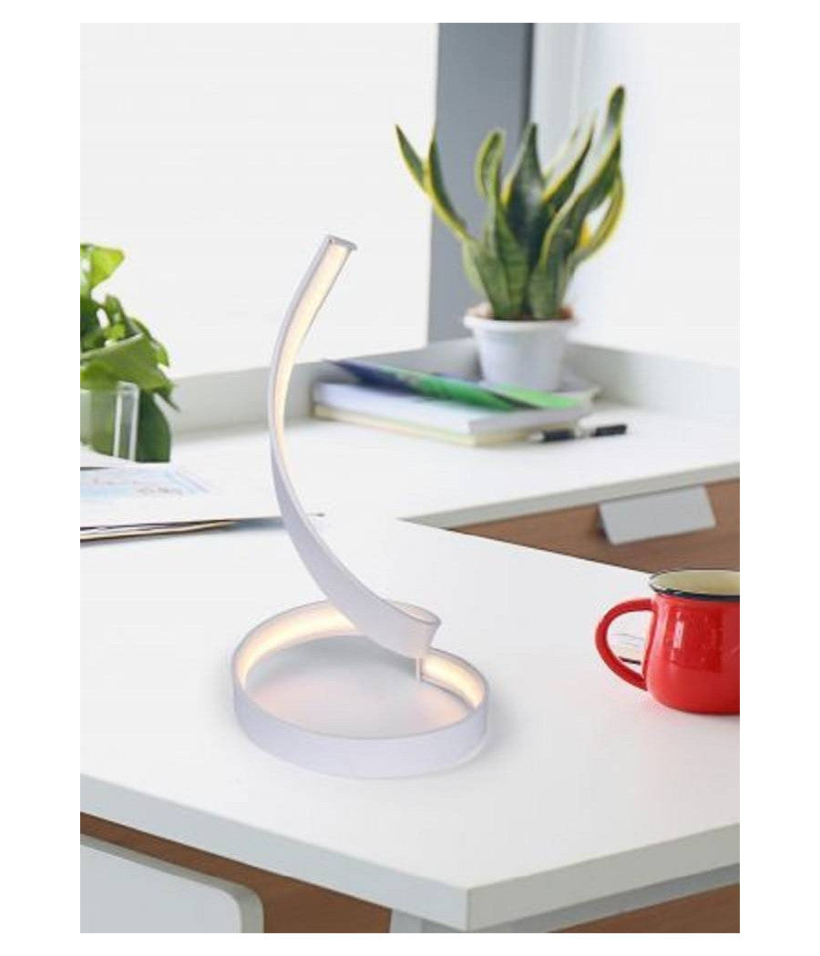 Lampada Da Tavolo Led Moderna A Spirale Curva 12watt Luce Da Comodino Bianca D05  -bianco Naturale      -