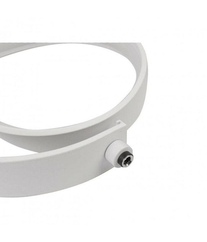 Lampada Da Tavolo Led Moderna A Spirale Curva 12watt Luce Da Comodino Bianca D05         