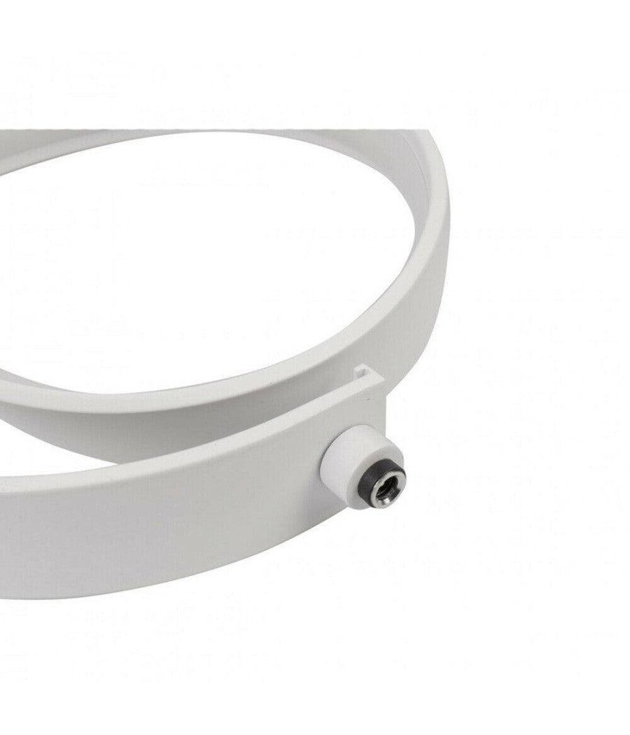 Lampada Da Tavolo Led Moderna A Spirale Curva 12watt Luce Da Comodino Bianca D05         