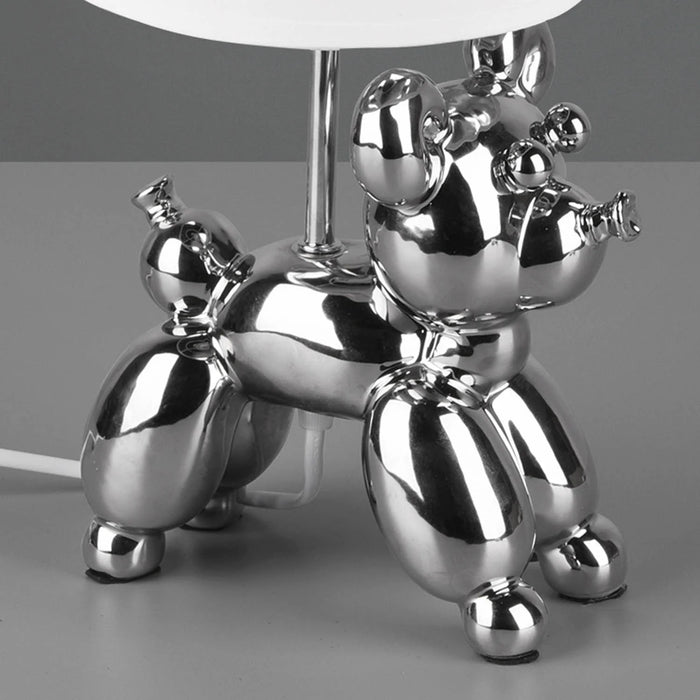 LÚZETE - LAMPADA DA TAVOLO LUCKY CERAMICA ARGENTO E14