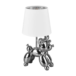 LÚZETE - LAMPADA DA TAVOLO LUCKY CERAMICA ARGENTO E14