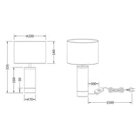LÚZETE - LAMPADA DA TAVOLO METALLO NERO E14 GLADYS