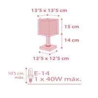 LÚZETE - LAMPADA DA TAVOLO PER BAMBINI LITTLE FOX E14