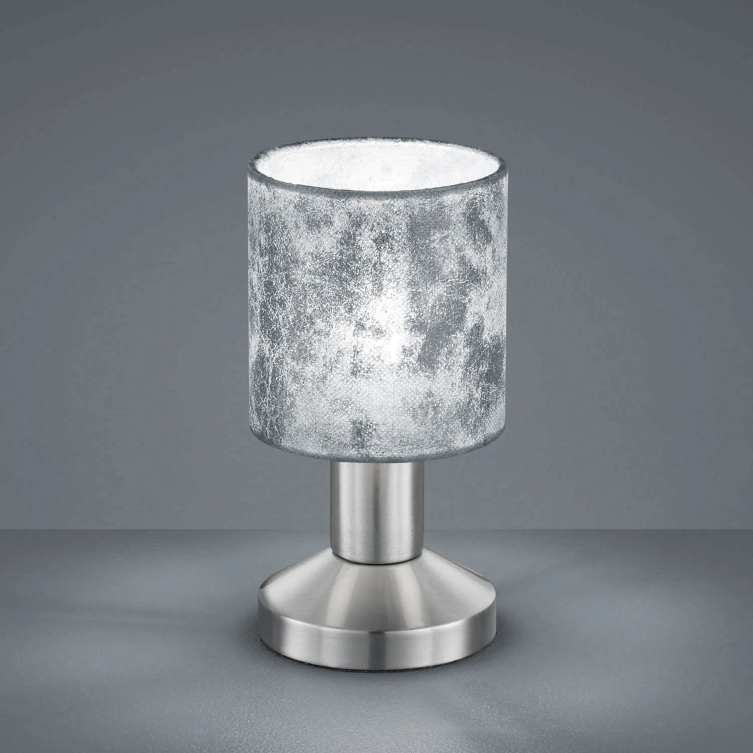 LÚZETE - LAMPADA DA TAVOLO PICCOLO PARALUME ARGENTO