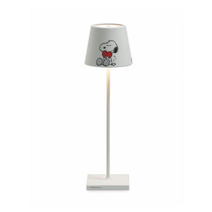 Lampada da Tavolo Poldina Pro Peanuts - Heart ricaricabile e dimmerabile con batteria fino a 12 ore. Per uso esterno IP65