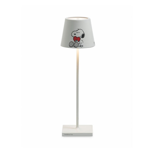 Lampada da Tavolo Poldina Pro Peanuts - Heart ricaricabile e dimmerabile con batteria fino a 12 ore. Per uso esterno IP65