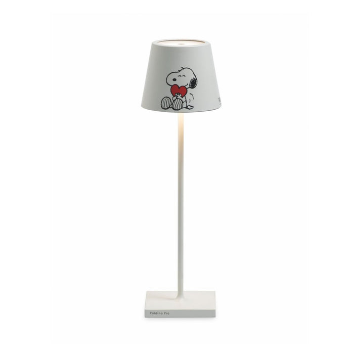Lampada da Tavolo Poldina Pro Peanuts - Heart ricaricabile e dimmerabile con batteria fino a 12 ore. Per uso esterno IP65