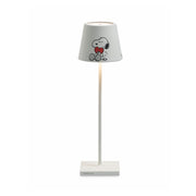Zafferano Lampada da Tavolo Poldina Pro Peanuts - Heart ricaricabile e dimmerabile con batteria fino a 12 ore. Per uso esterno IP65
