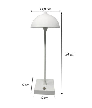 Lampada Da Tavolo Ricaricabile Usb 10w 3 Colorazione Luce Nero Bianco Oro D28-3c  Bianco       