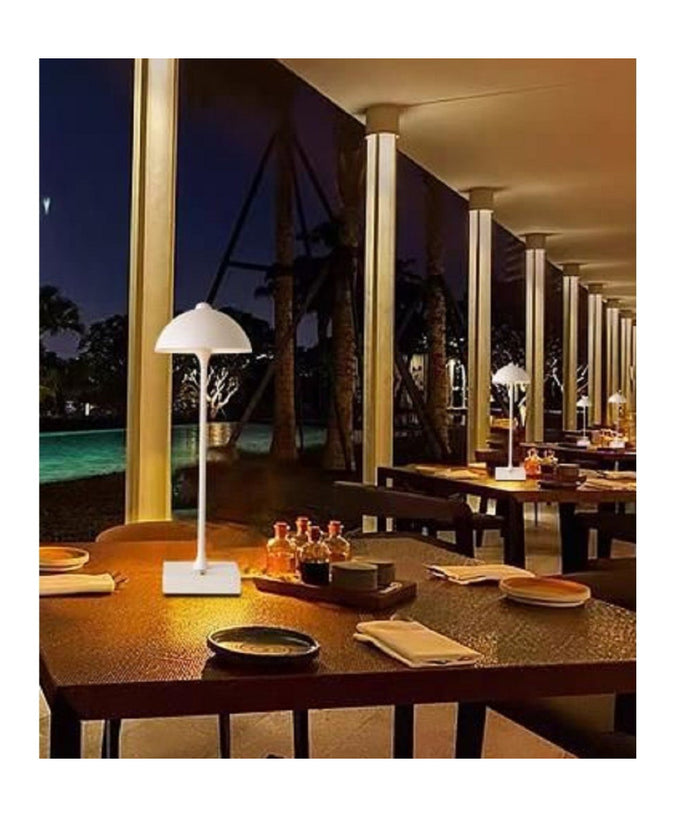 Lampada Da Tavolo Ricaricabile Usb 10w 3 Colorazione Luce Nero Bianco Oro D28-3c  Bianco       