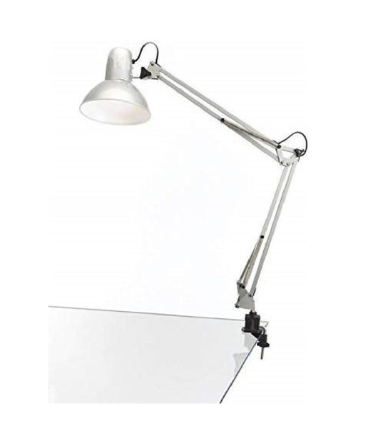 Lampada Da Tavolo Scrivania Braccio Snodato Base Clip 33x33cm Estetista Manicure         