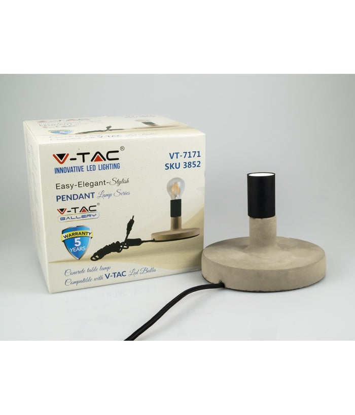 Lampada Da Tavolo Scrivania Per Casa Ufficio In Calcestruzzo Effetto Pietra         