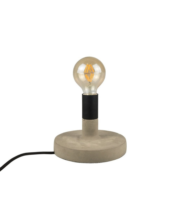 Lampada Da Tavolo Scrivania Per Casa Ufficio In Calcestruzzo Effetto Pietra         