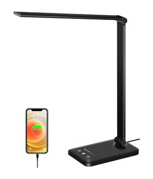 Lampada Da Tavolo Scrivania Touch Pieghevole 180° Luce 52 Led 5 Colori Ek009a         