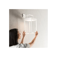 Lampada da tavolo solare e ricaricabile CAGE di Perenz Bianco Opaco H30cm