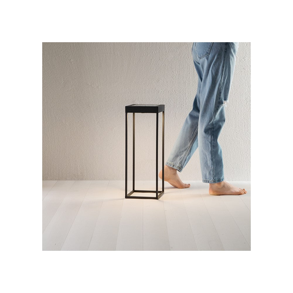 Lampada da tavolo solare e ricaricabile CAGE di Perenz Grigio Scuro H50cm