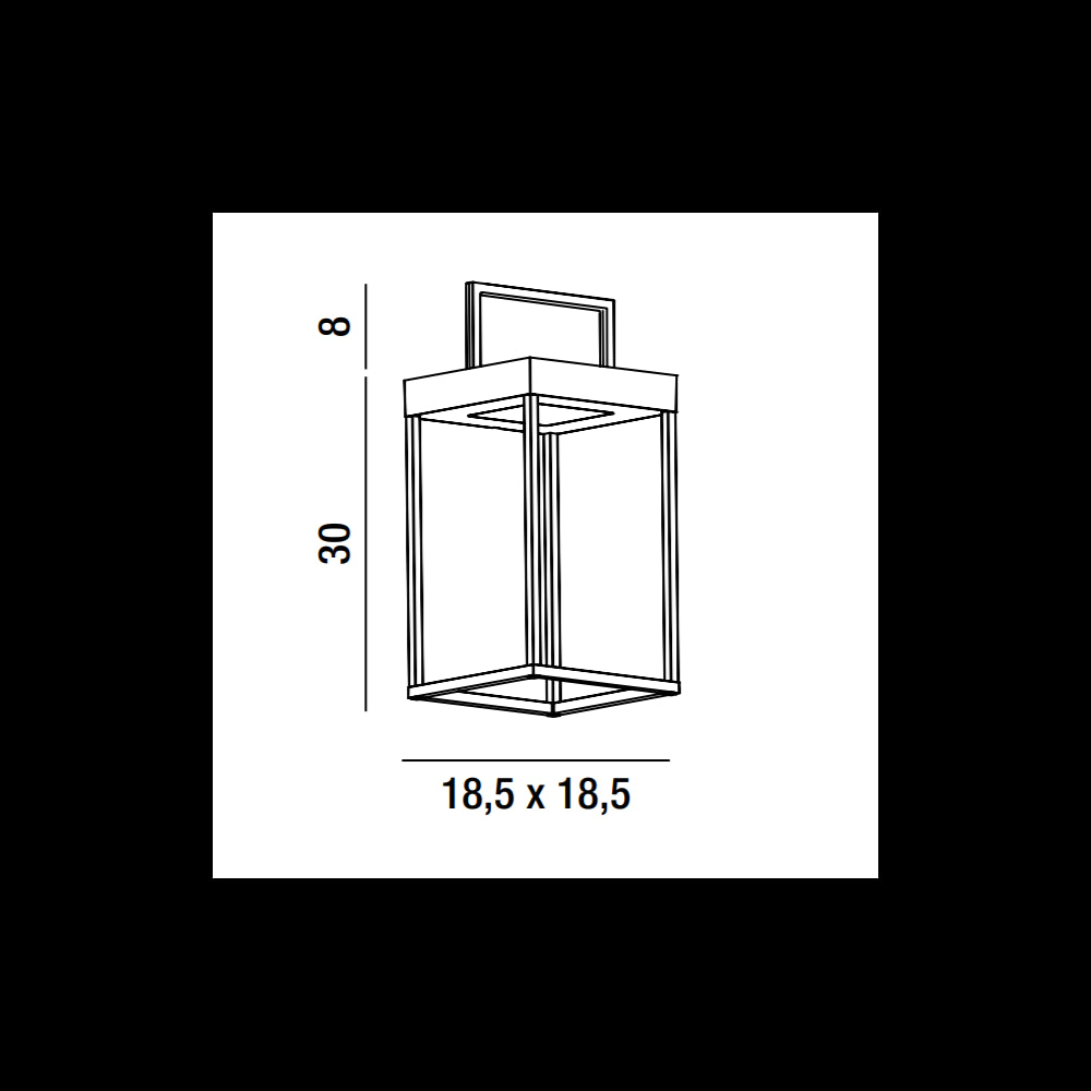 Lampada da tavolo solare e ricaricabile CAGE di Perenz Grigio Scuro H30cm