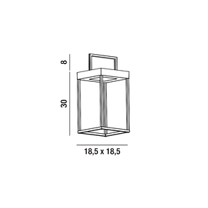 Lampada da tavolo solare e ricaricabile CAGE di Perenz Grigio Scuro H30cm