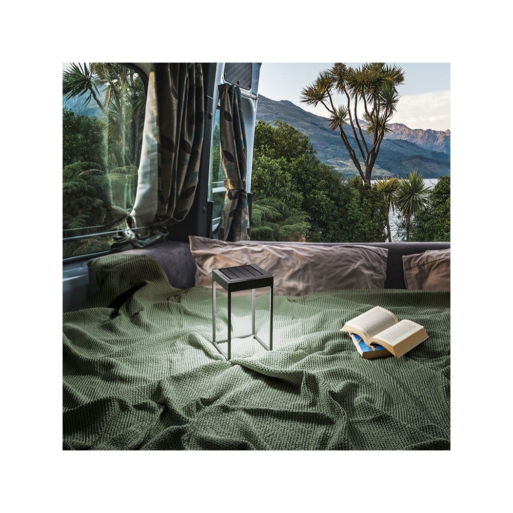 Lampada da tavolo solare e ricaricabile CAGE di Perenz Grigio Scuro H30cm