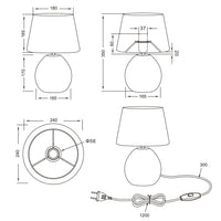 LÚZETE - LAMPADA DA TAVOLO SPLENDOUR 24CM IN FINTO LEGNO
