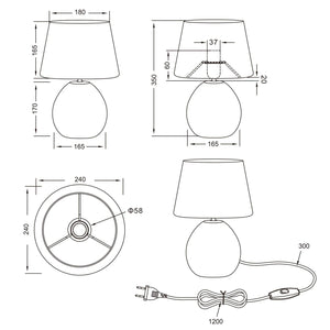 LÚZETE - LAMPADA DA TAVOLO SPLENDOUR 24CM IN FINTO LEGNO