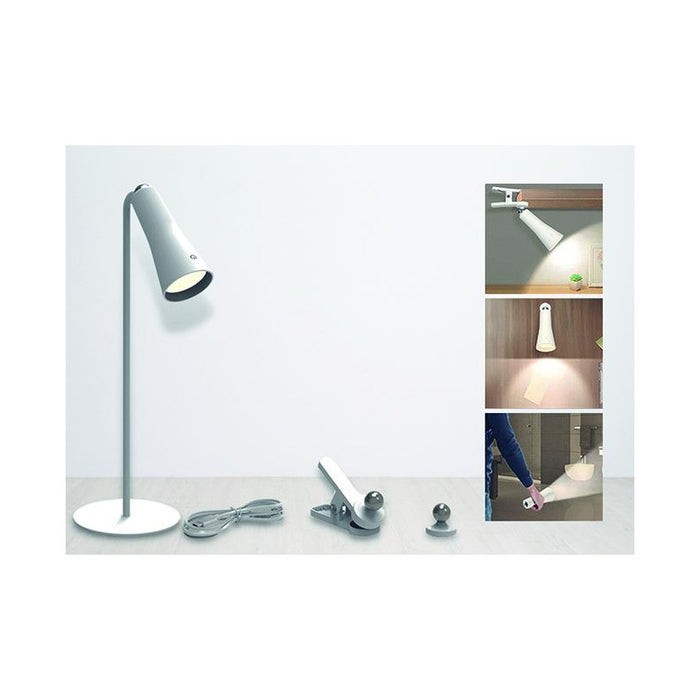 Lampada da tavolo Vigor led, sophia 4in1 130 lm, bianca