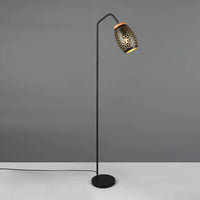 LÚZETE - LAMPADA DA TERRA 1 LUCE METALLO NERO E27 BIRKITA