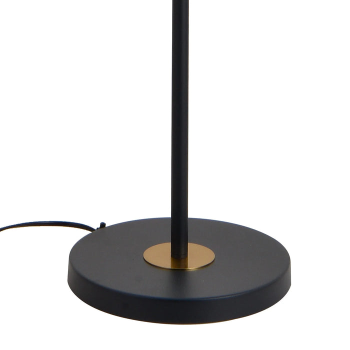 LÚZETE - LAMPADA DA TERRA 3 LUCI FERRO NERO BRONZO VECCHIO TULIPANI BIANCHI NICOLETTA