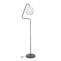 Lampada da terra a stelo Yumak MDL4256 grigio e paralume tessuto bianco