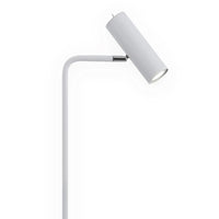 LÚZETE - LAMPADA DA TERRA ADARA ACCIAIO VERNICIATO BIANCO