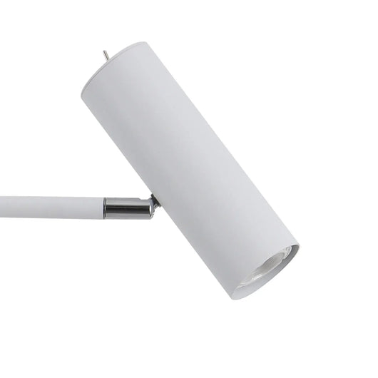 LÚZETE - LAMPADA DA TERRA ADARA ACCIAIO VERNICIATO BIANCO