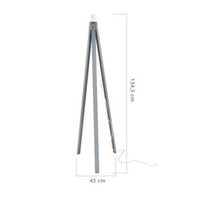 Lampada da terra DECOGRI3565 con piantana grigia e paralume bianco