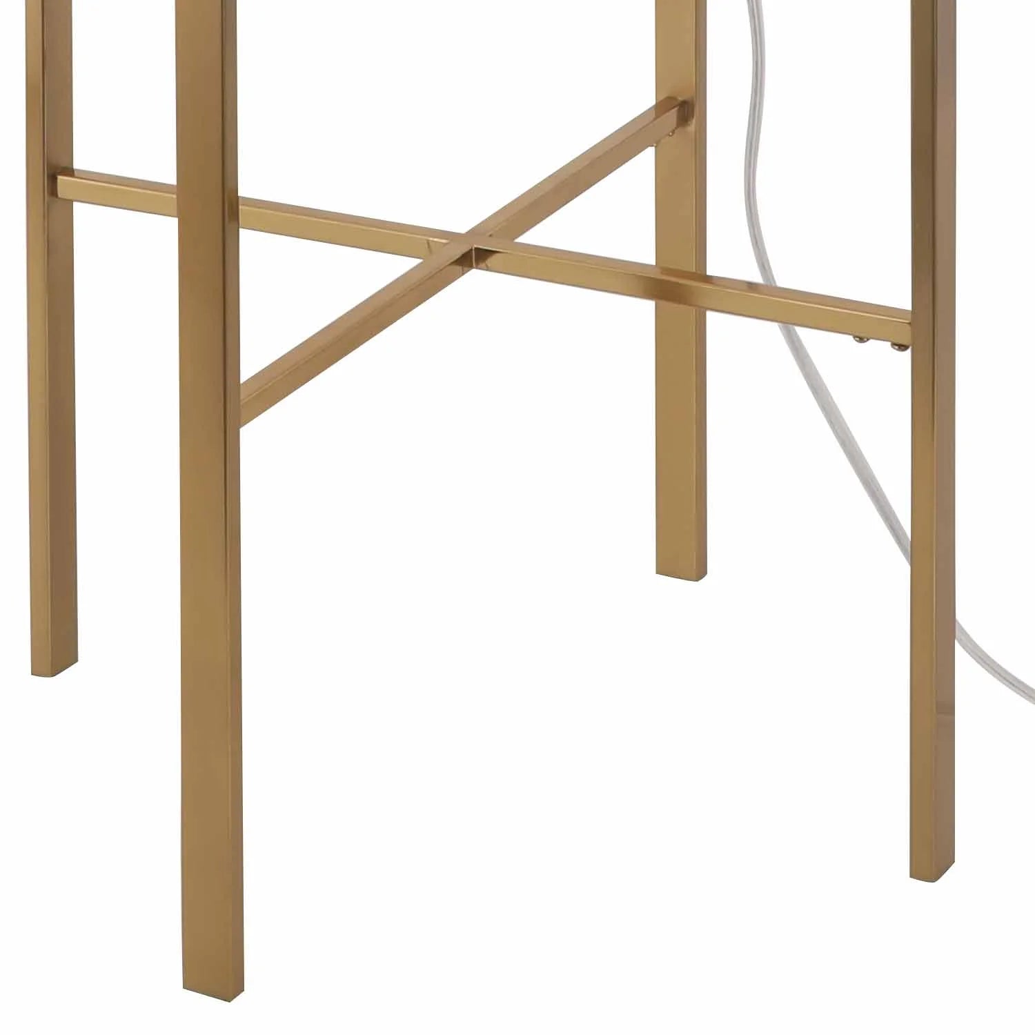 LÚZETE - LAMPADA DA TERRA DORATO/AMBER CORDELIA