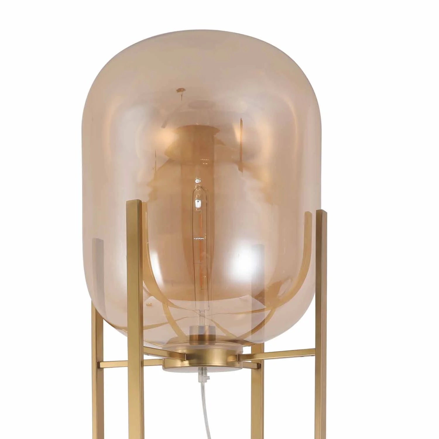 LÚZETE - LAMPADA DA TERRA DORATO/AMBER CORDELIA