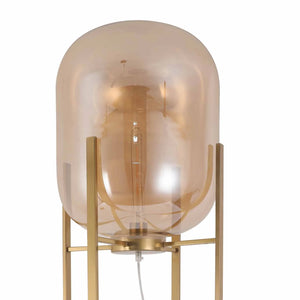 LÚZETE - LAMPADA DA TERRA DORATO/AMBER CORDELIA