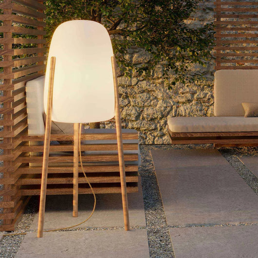 LÚZETE - LAMPADA DA TERRA ESTERNA ROCKET 145 IN&OUT CAVO DI JUTA