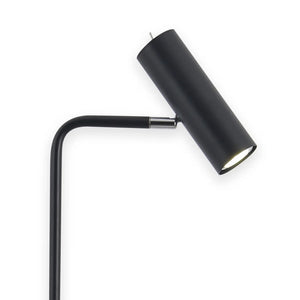 LÚZETE - LAMPADA DA TERRA IN ACCIAIO VERNICIATO NERO ADARA