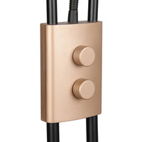 LÚZETE - LAMPADA DA TERRA LED 18W+3,8W 3000K METALLO COFFEE CASCATA