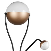 LÚZETE - LAMPADA DA TERRA LED 18W+3,8W 3000K METALLO COFFEE CASCATA