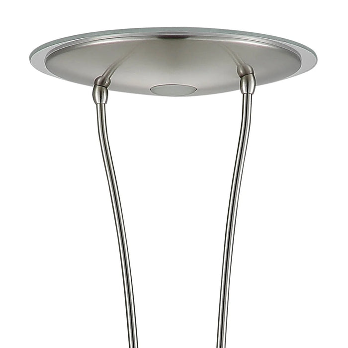 LÚZETE - LAMPADA DA TERRA LED ARTEMIS 19W+5W 3000K USB NICKEL