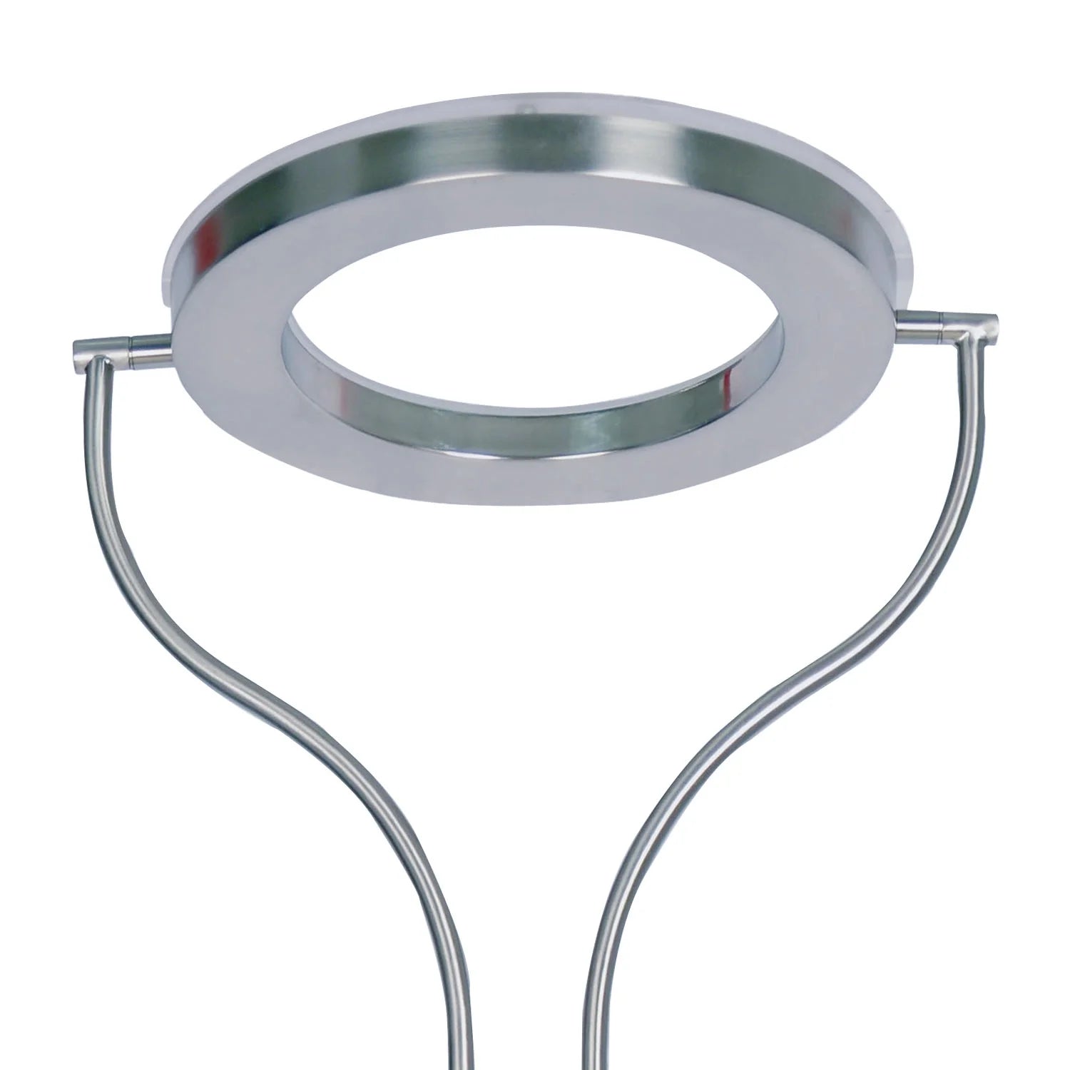 LÚZETE - LAMPADA DA TERRA LED CAROUSEL 26W NICHEL SATINATO