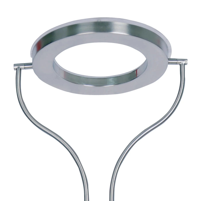 LÚZETE - LAMPADA DA TERRA LED CAROUSEL 26W NICHEL SATINATO