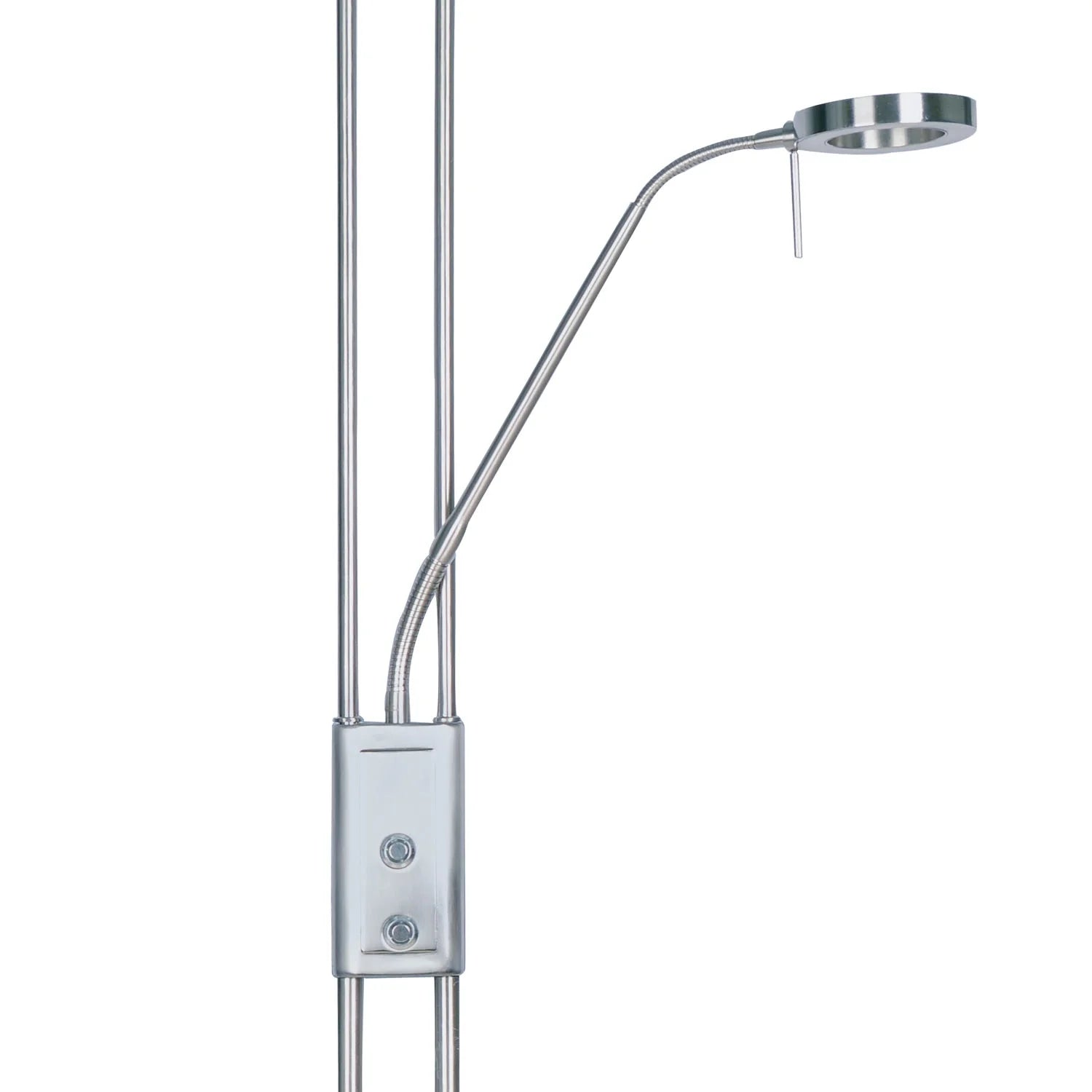 LÚZETE - LAMPADA DA TERRA LED CAROUSEL 26W NICHEL SATINATO