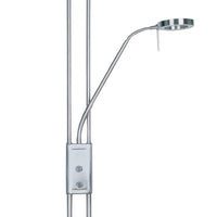 LÚZETE - LAMPADA DA TERRA LED CAROUSEL 26W NICHEL SATINATO