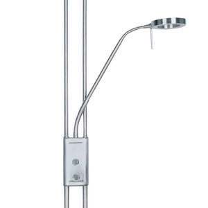 LÚZETE - LAMPADA DA TERRA LED CAROUSEL 26W NICHEL SATINATO