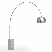 LÚZETE - LAMPADA DA TERRA MARMO NICHEL SATINATO OLMAR